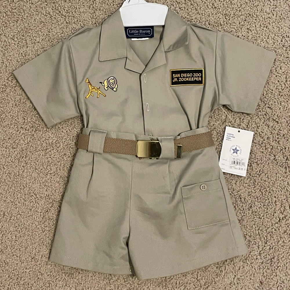 Halloween Costume - San Diego Zoo Keeper Costumer Size 24 months
